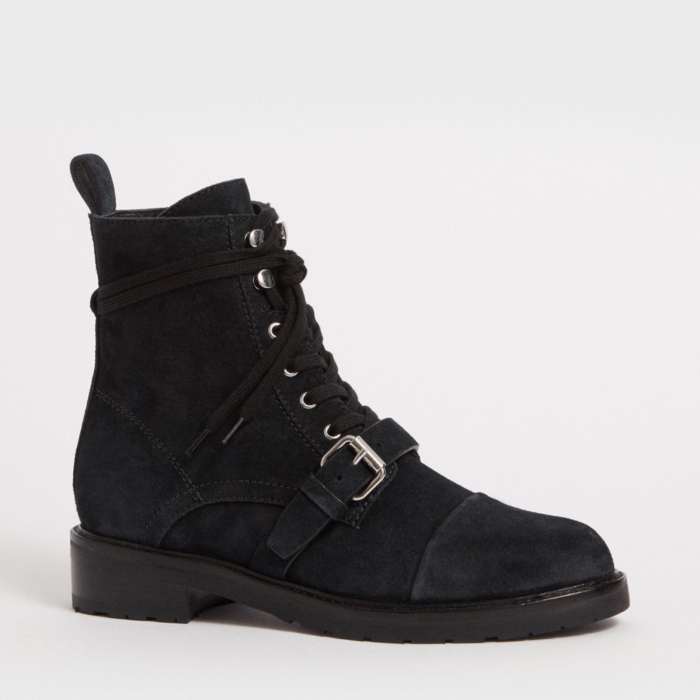 Allsaints Donita suede combat boots